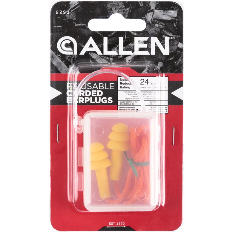 Allen Ear Plugs – Molded Plugs with Cord