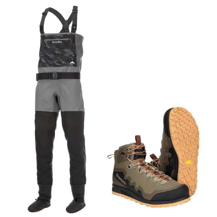 Simms Guide Classic Waders - Flyweight Access Boot Combo