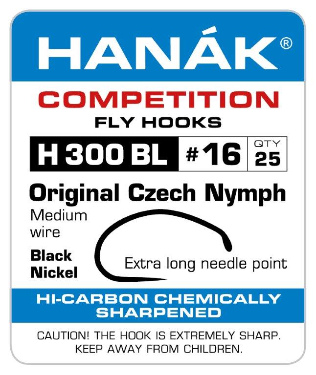 Hanak Barbless Original Czech Nymph Fly Hooks H 300 BL