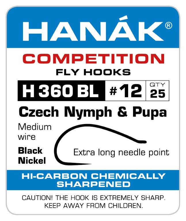 Hanak Barbless Czech Nymph & Pupa Fly Hooks H 360 BL