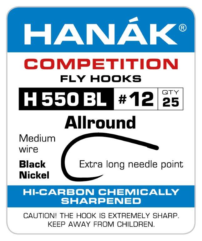 Hanak Barbless Allround Long Fly Hooks H 550 BL