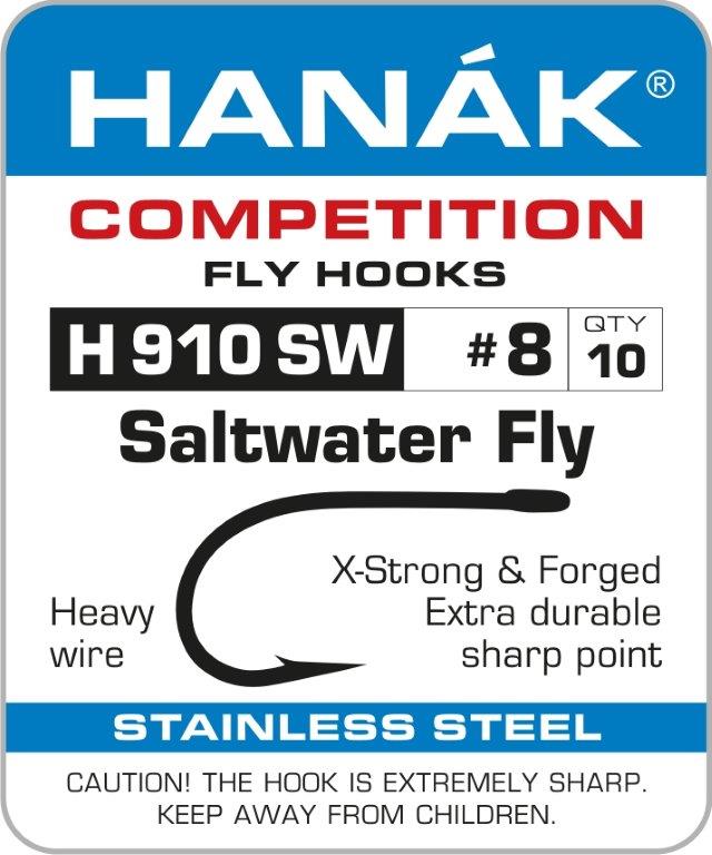 Hanak Barbed Saltwater Fly Hooks H 910 SW