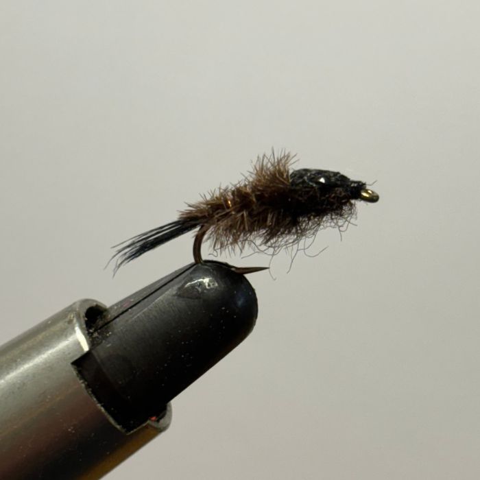 Creel Flies- Unweighted Hare and Copper (dark)