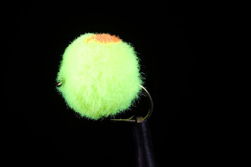 Glo Bug Chartreuse/Brite Red Fishing Fly