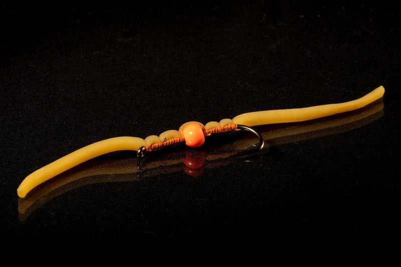 Squirmy Worm Orange Fishing Fly